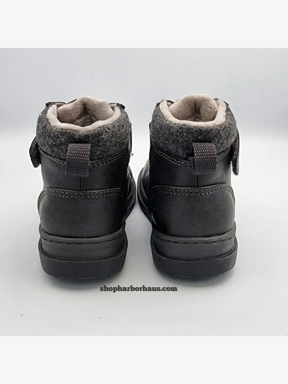 Black Ankle Strap Lace-Up Boots | Kid's 7
